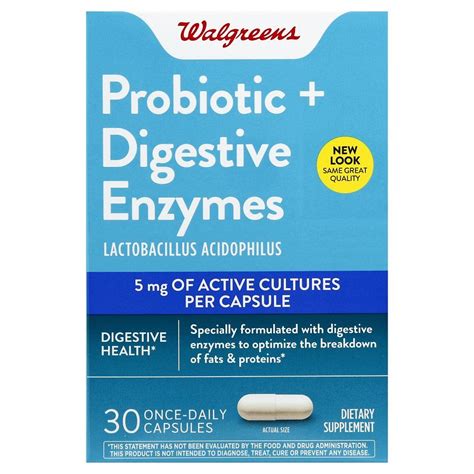 Common probiotic bacteria can include lactobacillus and bifidobacterium. . Probiotic multi enzyme walgreens